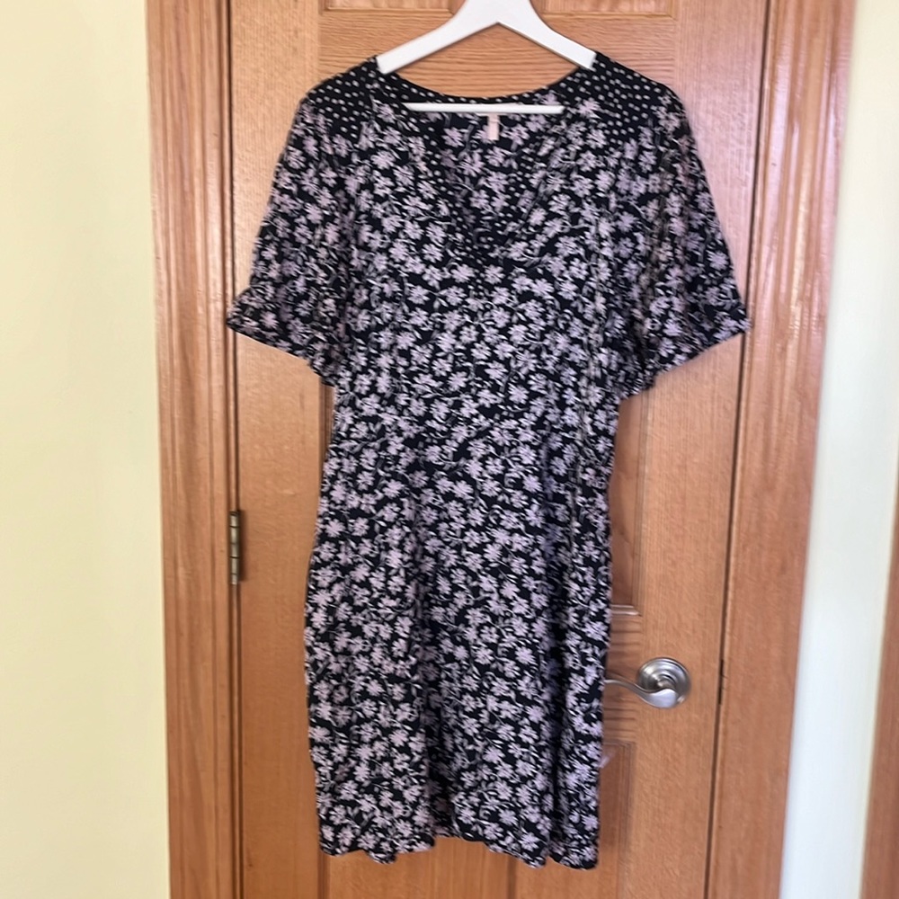 Rebecca Taylor Silk Floral Print A-line Flutter Sleeve Cocktail Dress Size 10